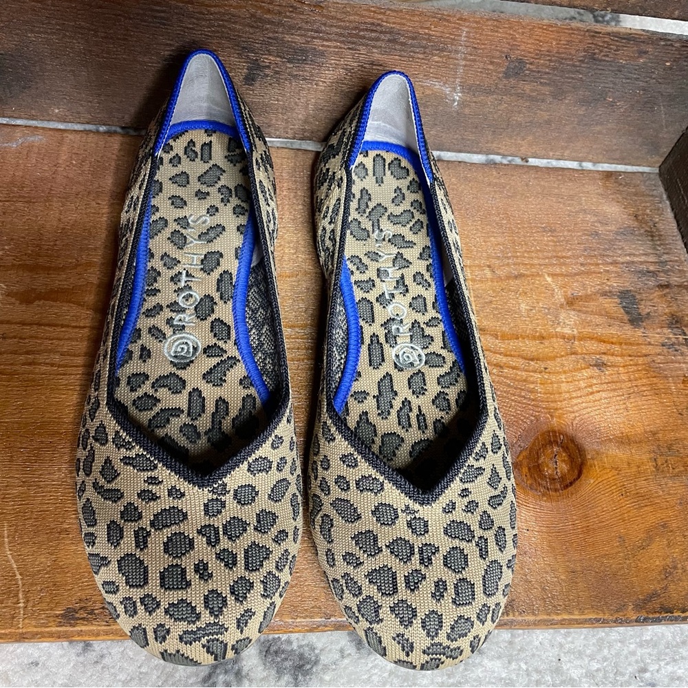 Rothy's Leopard Print Round Toe Size W9 - image 5